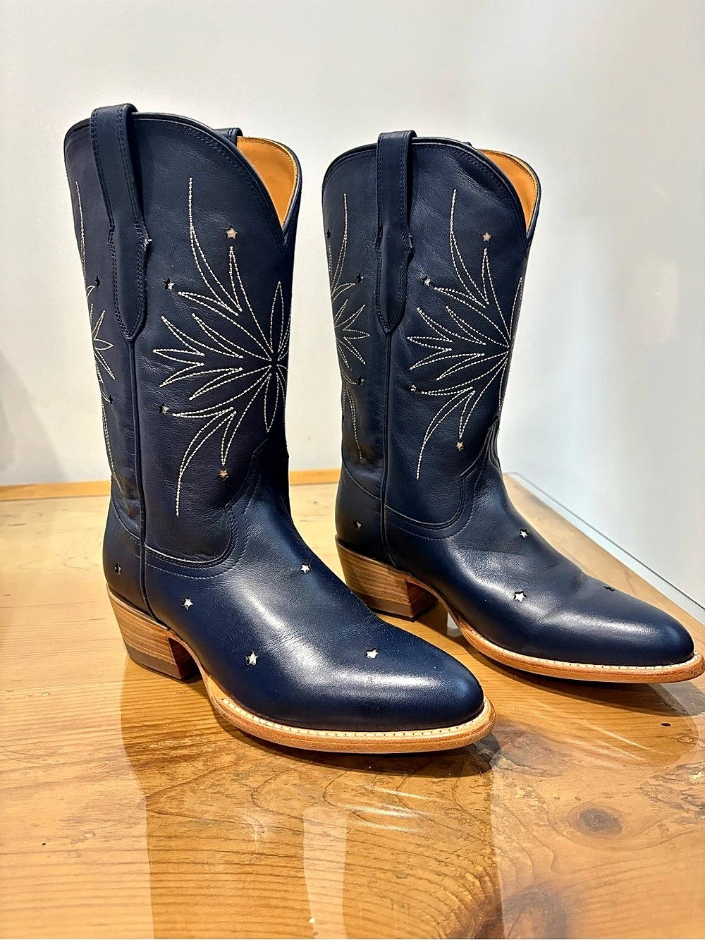 Tecovas The Jamie Firework Navy Blue Western Boots Blue US 8